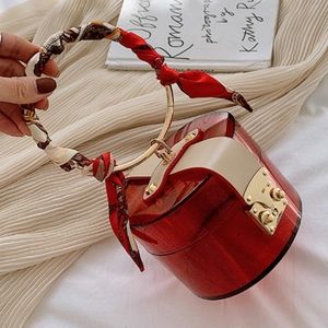 Cylindrical stylish eye catching transparent totes